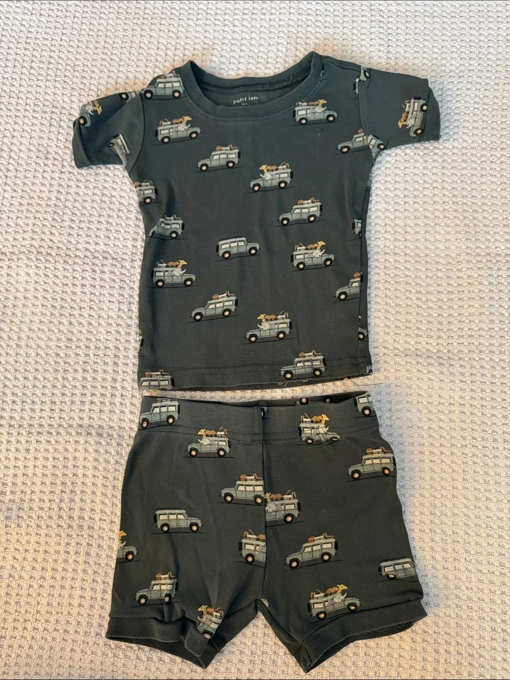 Petit Lem Safari Van Short Pajama Set